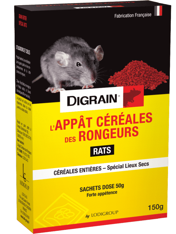Appât Céréales 150g DIGRAIN 1 DIGRAIN BLE ENTIER 25ppm